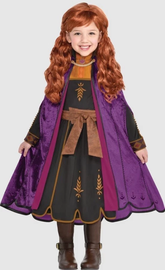 Party City Anna Act 2 Halloween Costume for Girls Frozen 2- Small 4-6