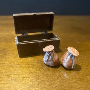 Vintage 1960’s Marx Johnny West Brown Lockbox w/ Money Bags Replacement Part - Picture 1 of 12