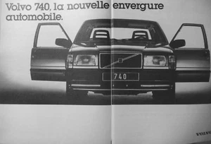 PUBLICITÉ PRESSE 1984 VOLVO 740 LA NOUVELLE ENVERGURE AUTOMOBILE - ADVERTISING - Foto 1 di 1