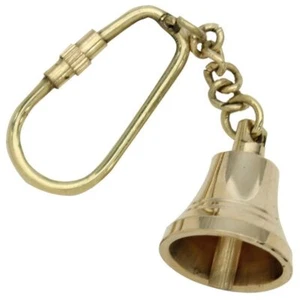 Llavero náutico de latón Bell Mariner barco mercante de EE. UU. - auténtico sonido de campana - Imagen 1 de 3