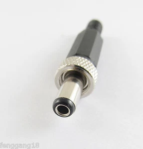 5.5 x 2.5mm DC Power Male Plug Socket Adapter Connector With Screw Nut For Cable - Picture 1 of 3