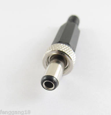 DC Power 5.5mm x 2.5mm Male Socket Adapter Connector With Screw Nut For Cable - Image 1 of 3
