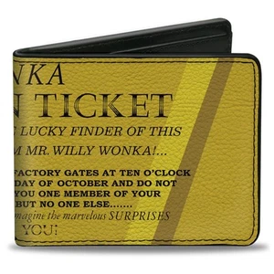 Movies Wallet, Bifold, Willy Wonka and the Chocolate Factory Golden Ticket Te... - Picture 1 of 8