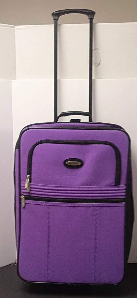 Maleta de mano de colección JcPenney Jaguar púrpura rueda de empuje  Foto 1 de 4