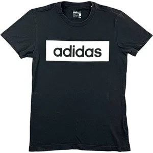 Adidas T Shirt Medium Black Logo Sports T Shirt Summer Tee Spell Out M - Picture 1 of 13