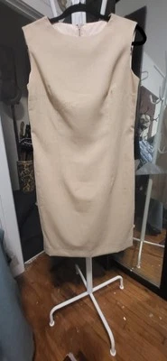 Vestido Vaina Vintage Años 60 Anne Fogarty Beige Claro M/L Foto 1 de 4