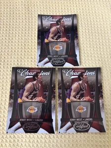 2009-10 Panini Certified Jerry West /500 Champions LA Lakers Lot X 3 Card - Picture 1 of 2