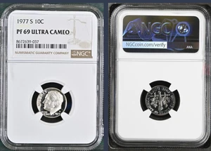1977 S 10C Roosevelt Dime PF69 Ultra Cameo PR 69 NGC Certified *fresh slab* - Picture 1 of 1