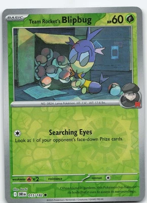 Team Rocket's Blipbug 015/182 Common Reverse Holo SV10: Destined Rivals NM Pokém - Image 1 of 2