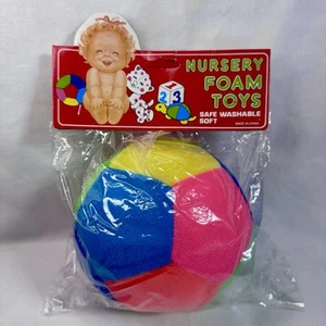 Vintage Cloth Ball With Bell Inside Safe Washable Soft Nursery Baby Toys NOS NEW - Picture 1 of 5