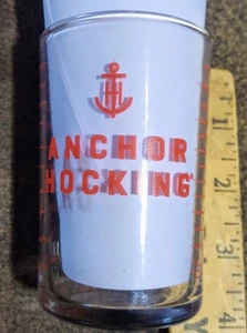 Vintage Anchor Hocking 5 oz Clear Glass Measuring Cup Red ml, TBS, TSP, oz EUC ! - Picture 1 of 7