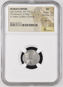 AD 193-217 Impero Romano AD 193-217 AR Denario Julia Domna NGC Antichi XF rv Di - Foto 1 di 2