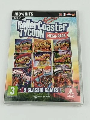 Atari RollerCoaster Tycoon Mega Pack PC DVD 9 Classic Games - Image 1 of 4