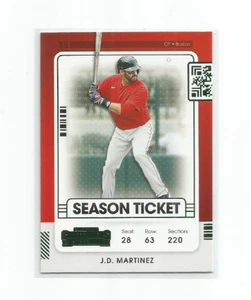 J.D. MARTINEZ (Boston Red Sox) 2021 PANINI CONTENDERS GREEN PARALLEL CARD #40 - Picture 1 of 1
