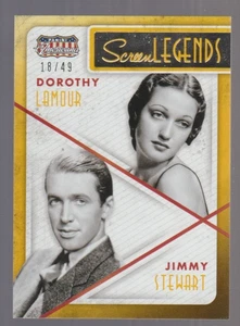 2015 Panini Americana Screen Legends GOLD #1 DOROTHY LAMOUR & JIMMY STEWART /49 - Bild 1 von 2
