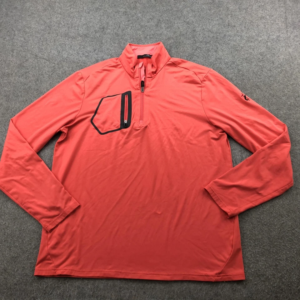 RLX Ralph Lauren Pullover Mens XL Orange Quarter Zip Golf Performance Stretch - Image 1 of 4