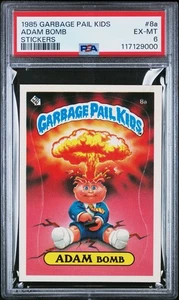 1985 Topps Garbage Pail Kids Adam Bomb PSA 6 GPK Stickers #8a Sharp! - Picture 1 of 2