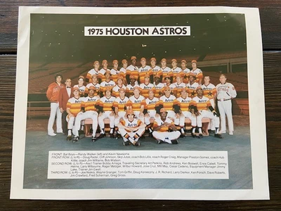 🚀 1975 HOUSTON ASTROS 🚀 8.5x11 Color Team Photo Roster/faux signatures - Image 1 of 2