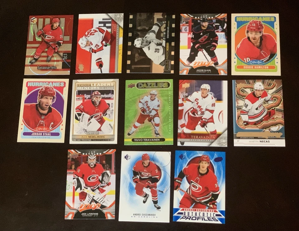61 Card Lot - Hockey Card Lot - Carolina Hurricanes - Insert / Rookie / Base - Image 1 of 4