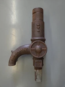 Antiker roter Mantel Brunnen Pumpenkopf, Gusseisen - Bild 1 von 9