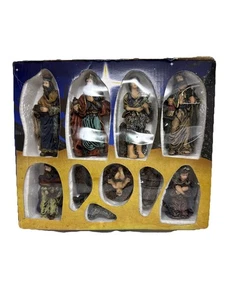 VINTAGE Christmas NATIVITY Figures 10 In Box Resin Made In China Read - Picture 1 of 10