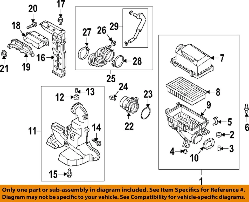 HYUNDAI OEM 18-22 Accent EngineTransaxle Air Intake-Air Filter 28113H8100 - Image 1 of 1