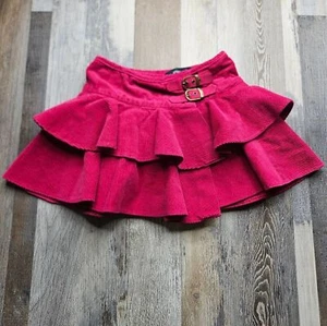 Ralph Lauren 4 4T Cordoruy Skirt Magenta Pink Ruffle - Picture 1 of 6
