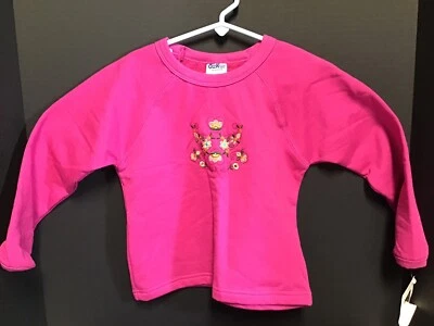OshKosh Cherries Sweatshirt Top Toddler Girl Size 4T Cherry Pullover Shirt NEW - Image 1 of 4