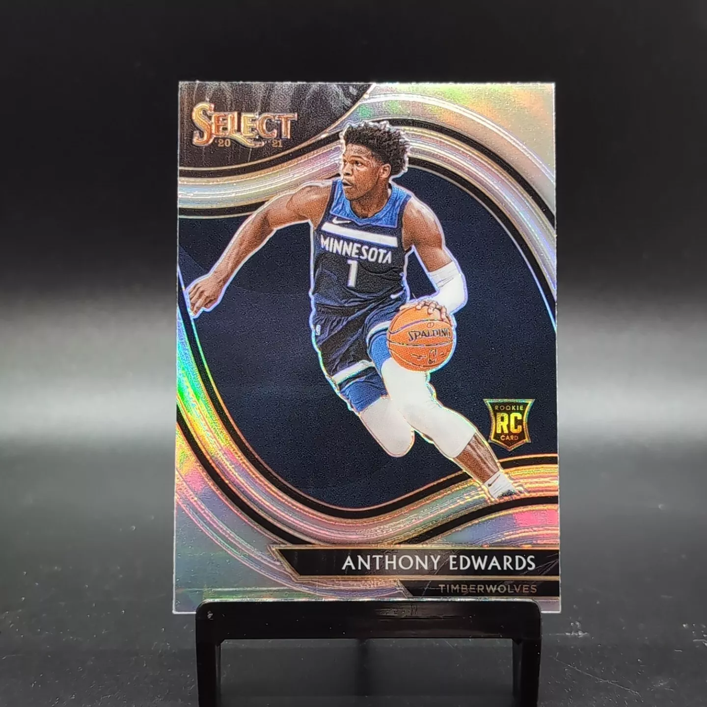 2020 Panini Select Anthony Edwards Courtside Rookie RC #300 Silver