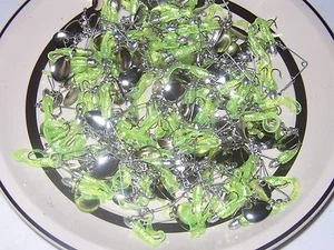 100 NEU #1 Nickel Käfer Spin Spinner & 2" Crappie Curl Schwanz Jig BLEIFREI 1/16oz - Bild 1 von 3