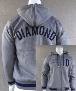 Chaqueta universitaria gris con capucha para hombre Diamond Supply Co. Days of Glory RMHD-283 - Imagen 1 de 5