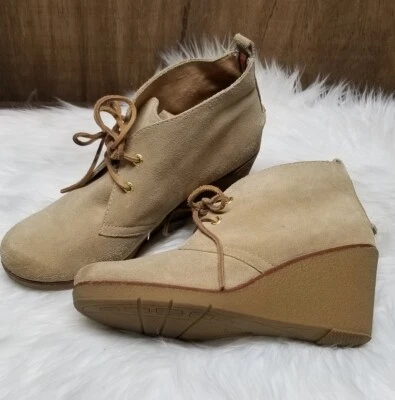 Botas de cuña con cordones Sperry Top-Sider Harlow talla 10 gamuza tostada punta redonda botines Foto 1 de 4