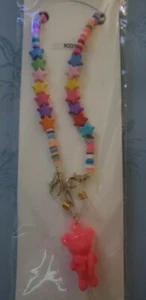 Beaded Star Face Mask Or Glasses Chain Lanyard Necklace Gummy Teddy Bear - Picture 1 of 8