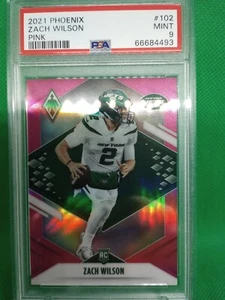 Zach Wilson 2021 Panini Phoenix 102 SP RC Pink /199 New York Jets PSA 9 Mint - Picture 1 of 2
