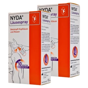 NYDA Läusespray 2 x 50 ml gegen Kopfläuse und Nissen, 10 Minuten Einwirkzeit - Bild 1 von 5