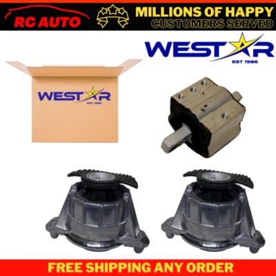 Engine Motor & Trans Mount 3PCS Set Fit 2008-2011 Mercedes-Benz C300 3.0L 2WD - Image 1 of 4