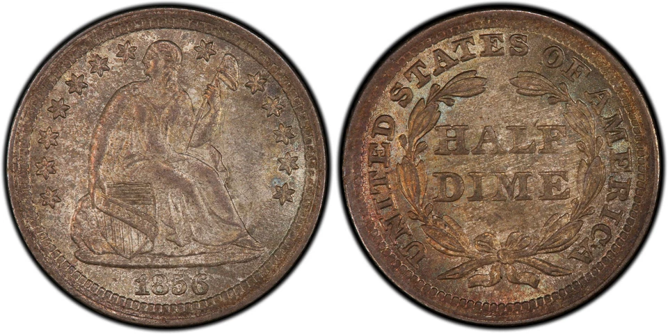 1856 PCGS MS65 Liberty Seated Half Dime - Image 1 of 3