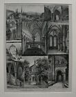 Maulbronn u.d. Abtei - Sammelblatt mit 9 Ansichten - Holzstich von 1892