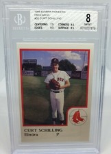 1986 Elmira Pioneers Pro Cards Curt Schilling BGS 8 NM-Mint Boston Red Sox 9.5x3