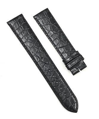 Genuine Tissot 18mm x 16mm Black Alligator Leather Watch Band Strap - Image 1 of 4