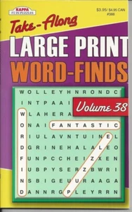KAPPA TAKE ALONG LARGE PRINT WORD SEARCH WORD FINDS FUN PUZZLE BOOK VOLUME 38 - Picture 1 of 1