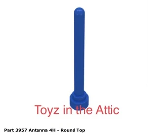 Lego 1x 3957 Blue Antenna 4H - Round Top 6980 - Picture 1 of 1
