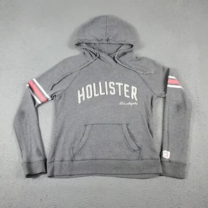 Hollister Sweater Girls Medium Gray Pullover Hoodie Sweatshirt Kids * - Picture 1 of 12