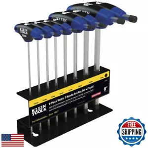 Klein Tools JTH68M T-Handle Hex Key Set, Metric Sizes Allen Wrench Set with 6 - Picture 1 of 5