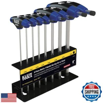 Klein Tools JTH68M T-Handle Hex Key Set, Metric Sizes Allen Wrench Set with 6 - Image 1 of 4