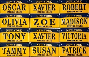 Personalisiertes New York Metall Name Fahrrad Neuheit Souvenir geprägtes Nummernschild - Bild 1 von 28