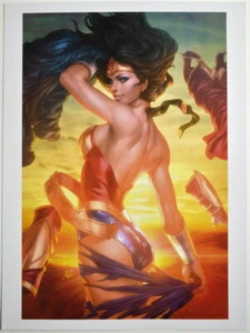 Sexy WONDER WOMAN Print Artist Stanley Lau ARTGERM w Double Sided Printing - Picture 1 of 2