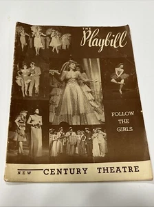 “FOLLOW THE GIRLS” 1944 PLAYBILL, NEW CENTURY JACKIE GLEASON GERTRUDE NIESEN PB1 - Picture 1 of 8