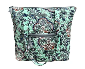 Vera Bradley Essential Tote Bag Fan Flowers Pattern Retired with Double Handles - Picture 1 of 14