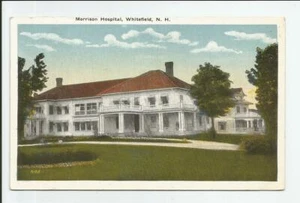 Morrison Hospital Whitefield New Hampshire Postkarte 1922 Vintage NH weißer Rand - Bild 1 von 2